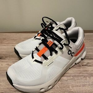 ON Running Men's White and Orange Athletic Shoes